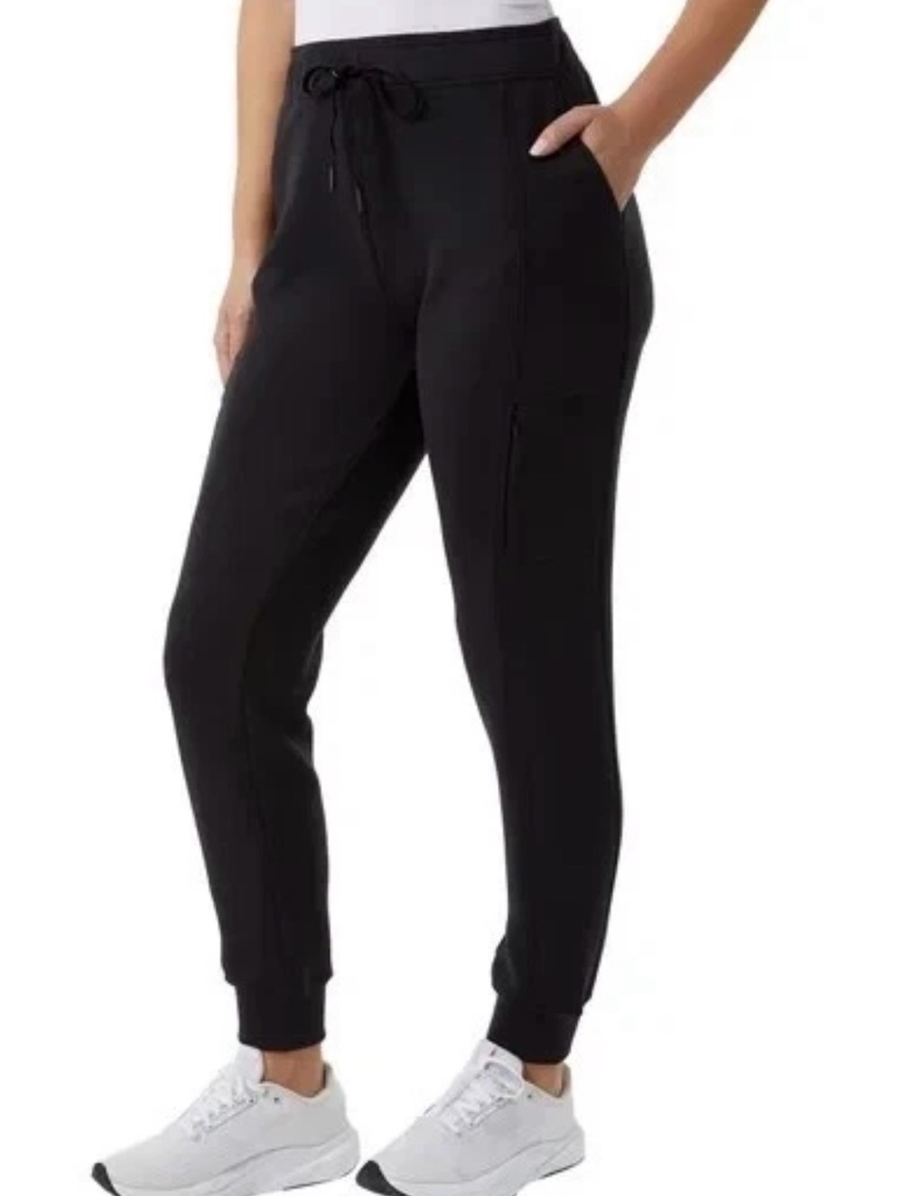 32 Degrees Black Women's Jogger with Zippered Side Pocket + A GIFT 🎁